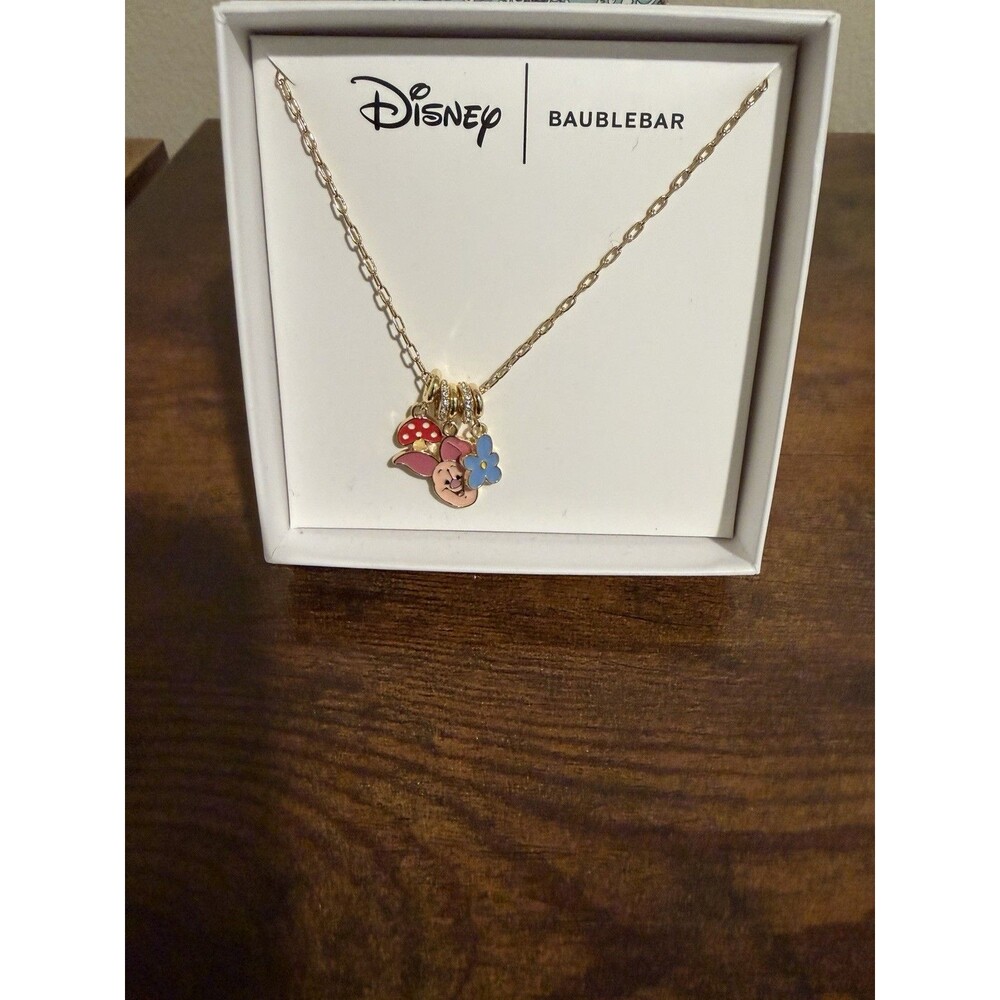 Disney x BaubleBar Piglet Spring Charm Necklace Winnie the Pooh NIB